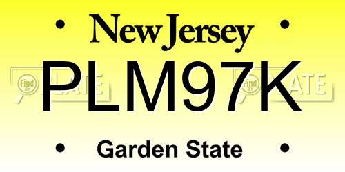 PLM97K New Jersey License Plate