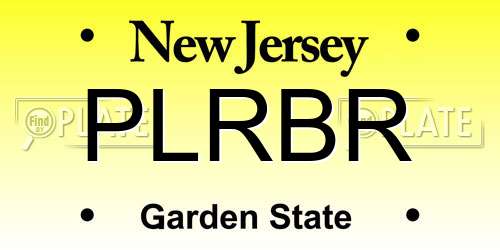 PLRBR New Jersey License Plate