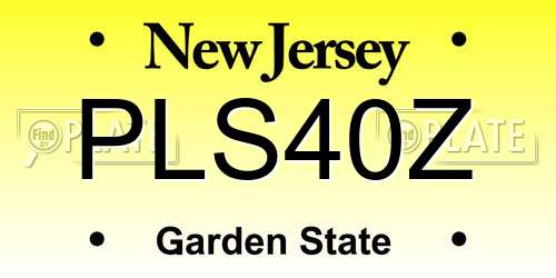 PLS40Z New Jersey License Plate