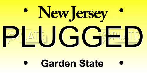 PLUGGED New Jersey License Plate