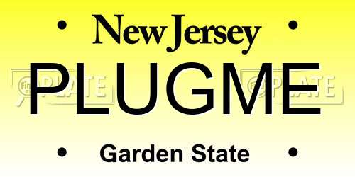 PLUGME New Jersey License Plate