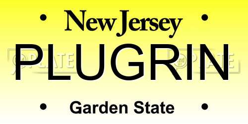 PLUGRIN New Jersey License Plate