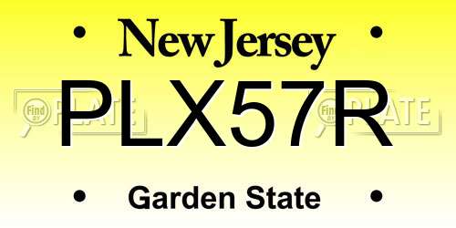 PLX57R New Jersey License Plate