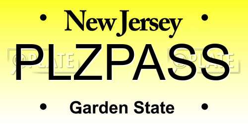 PLZPASS New Jersey License Plate