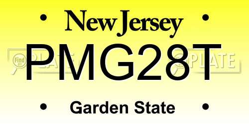 PMG28T New Jersey License Plate