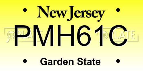 PMH61C New Jersey License Plate