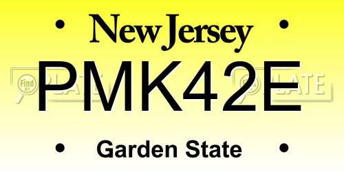 PMK42E New Jersey License Plate