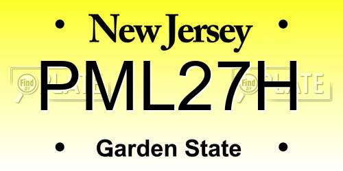 PML27H New Jersey License Plate
