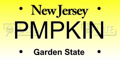 PMPKIN New Jersey License Plate