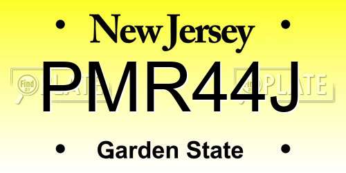 PMR44J New Jersey License Plate