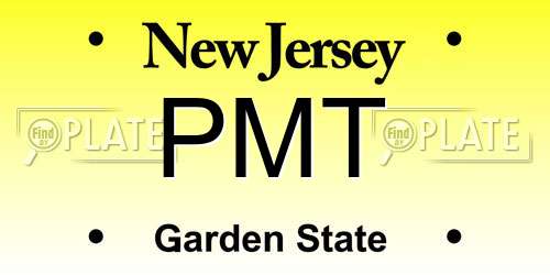 PMT New Jersey License Plate