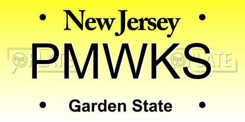 PMWKS New Jersey License Plate