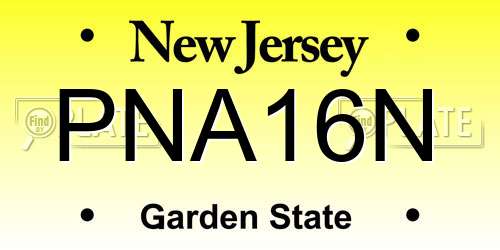 PNA16N New Jersey License Plate