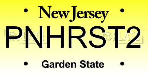 PNHRST2 New Jersey License Plate