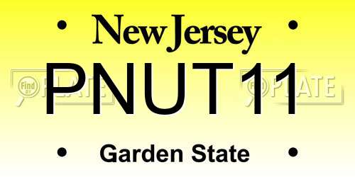 PNUT11 New Jersey License Plate