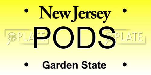 PODS New Jersey License Plate