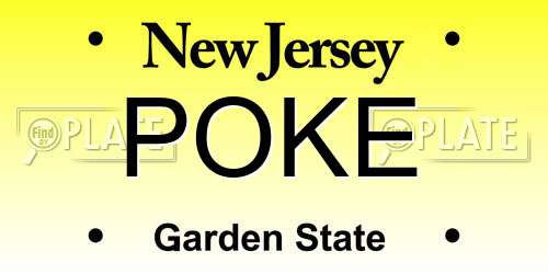 POKE New Jersey License Plate