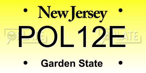 POL12E New Jersey License Plate