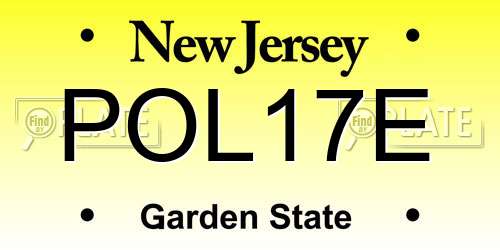 POL17E New Jersey License Plate