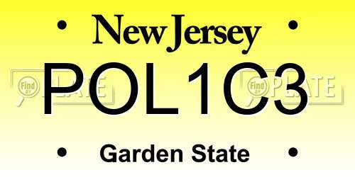 POL1C3 New Jersey License Plate