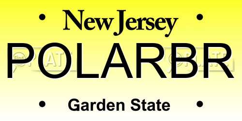 POLARBR New Jersey License Plate