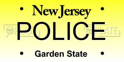POLICE New Jersey License Plate
