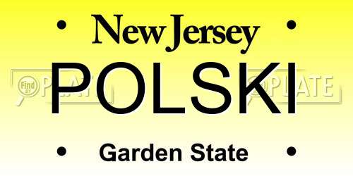 POLSKI New Jersey License Plate