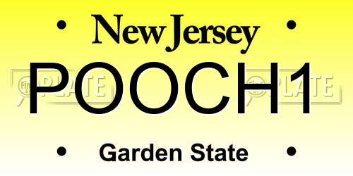 POOCH1 New Jersey License Plate