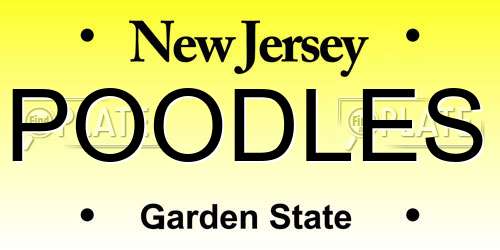 POODLES New Jersey License Plate