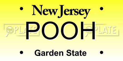 POOH New Jersey License Plate