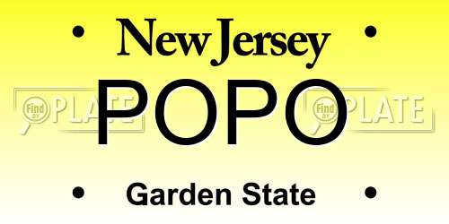 POPO New Jersey License Plate