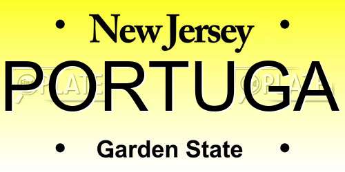 PORTUGA New Jersey License Plate