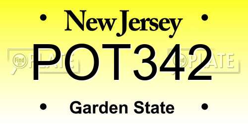 POT342 New Jersey License Plate
