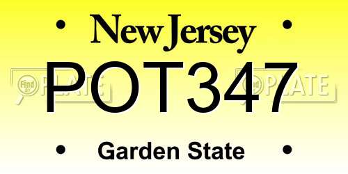POT347 New Jersey License Plate