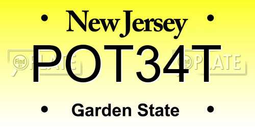 POT34T New Jersey License Plate