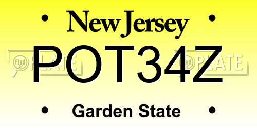 POT34Z New Jersey License Plate