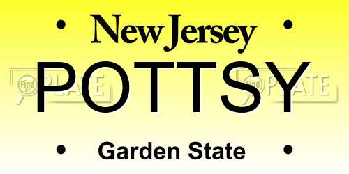 POTTSY New Jersey License Plate
