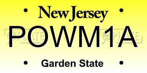 POWM1A New Jersey License Plate