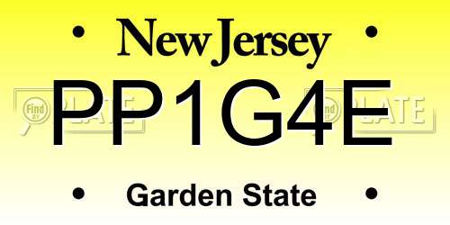PP1G4E New Jersey License Plate