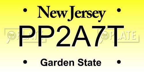 PP2A7T New Jersey License Plate