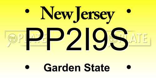 PP2I9S New Jersey License Plate