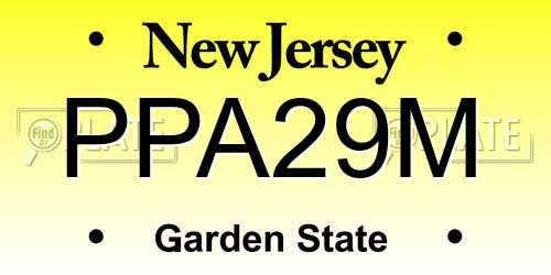 PPA29M New Jersey License Plate