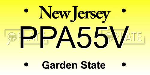 PPA55V New Jersey License Plate