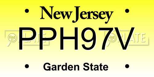 PPH97V New Jersey License Plate