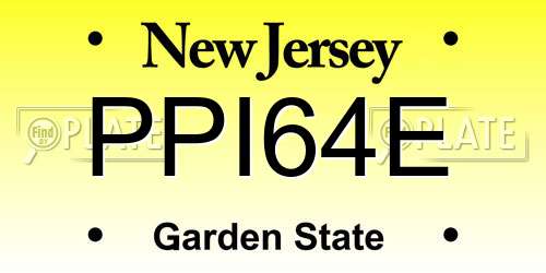 PPI64E New Jersey License Plate
