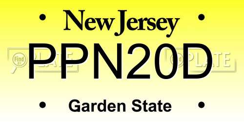 PPN20D New Jersey License Plate