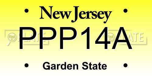 PPP14A New Jersey License Plate