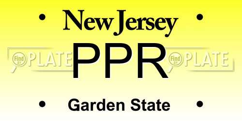 PPR New Jersey License Plate