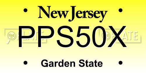 PPS50X New Jersey License Plate
