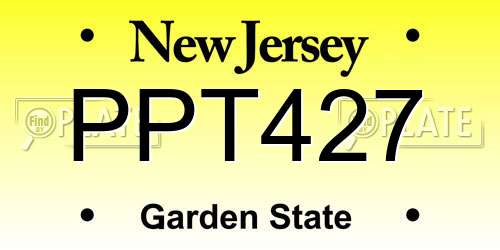 PPT427 New Jersey License Plate